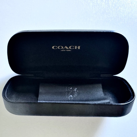 COACH Black Leather Sunglasses Case